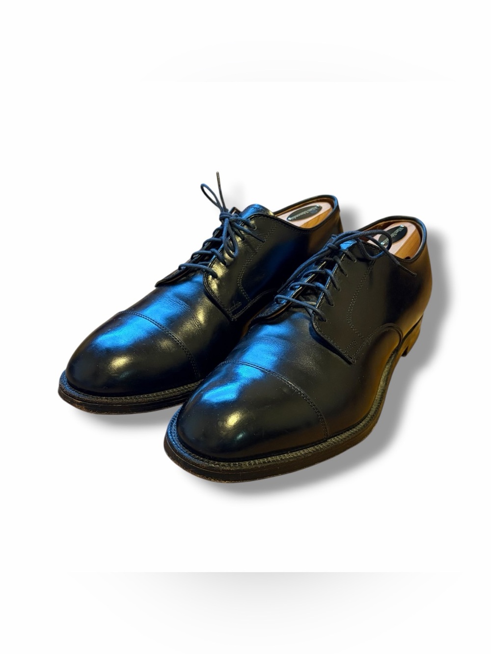 Brooks Brothers Black Cap Toe Oxford Leather Dress Shoes 9 D Made in USA - Picture 2 of 8